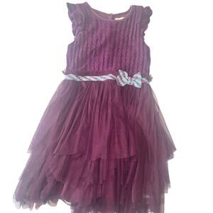 Matilda Jane Once Upon a Time‎ Plum Soirée Tutu Knit Dress Size 10